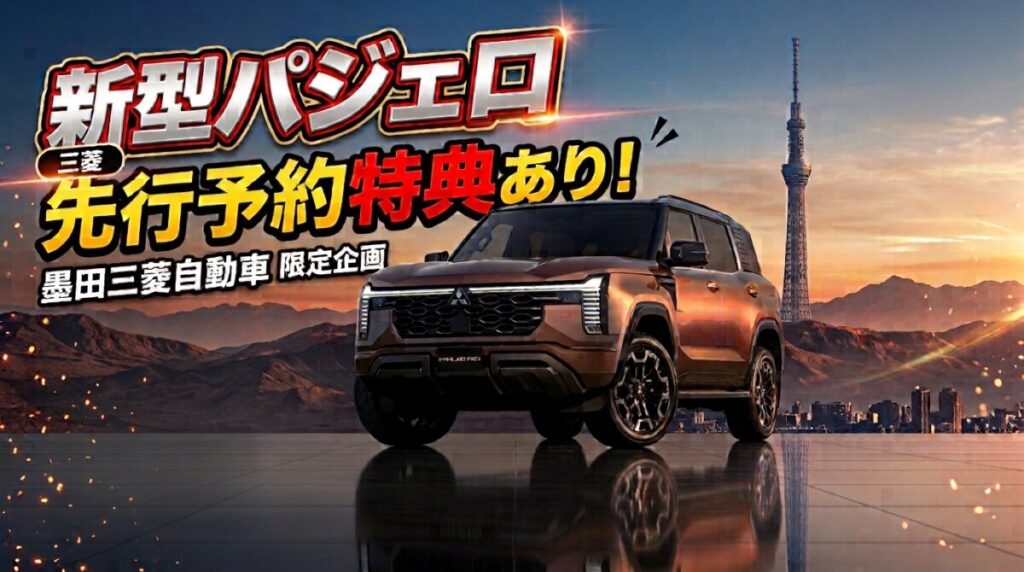 【10月1日～】新型パジェロの当社オリジナル先行予約特典がございます！【お得！】